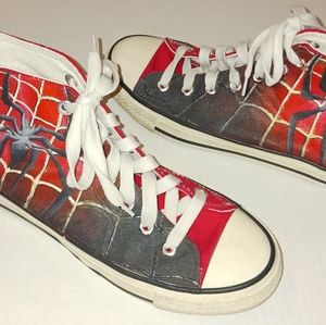 FUBU Spider-Man High Top Canvas Sneakers Adults Size 7 1/2 Europe 40 V-Cent FLL